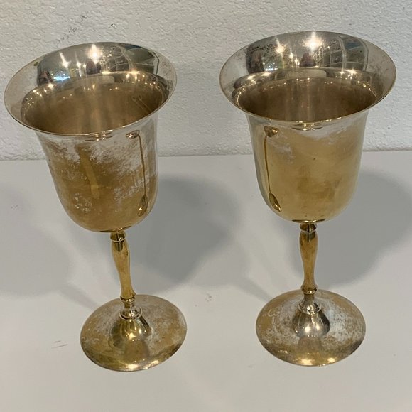 Gifts of Distinction Other - 2 Metal Stemmed Goblets India Gifts of Distinction